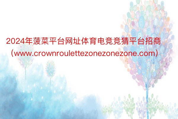 2024年菠菜平台网址体育电竞竞猜平台招商（www.crownroulettezonezonezone.com）
